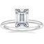 18K White Gold Sydney Perfect Fit Hidden Halo Diamond Ring, smalltop view