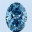 1.04 Ct. Fancy Vivid Blue Oval Lab Grown Diamond