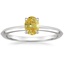 18K White Gold Hazel Solitaire Ring, smalltop view
