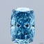 4.18 Ct. Fancy Vivid Blue Cushion Lab Grown Diamond