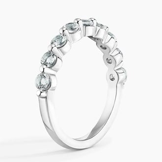 Monaco Aquamarine Ring in 18K White Gold