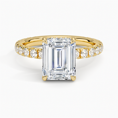 18K Yellow Gold Olympia Three-Quarter Coverage Diamond Ring