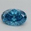 2.04 Ct. Fancy Vivid Blue Oval Lab Grown Diamond