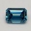 0.52 Ct. Fancy Vivid Blue Emerald Lab Grown Diamond