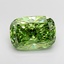 4.51 Ct. Fancy Vivid  Green Cushion Lab Grown Diamond