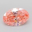 3.09 Ct. Fancy Vivid Pink Oval Lab Grown Diamond