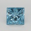 1.10 Ct. Fancy Vivid Blue Princess Lab Grown Diamond