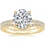 18K Yellow Gold Demi Diamond Ring (1/3 ct. tw.) with Flair Diamond Ring