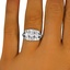 The Thisby Ring, smalltop view on a hand