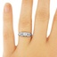 The Rhapsody Ring, smallzoomed in top view on a hand