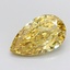 2.70 Ct. Fancy Vivid Yellow Pear Lab Grown Diamond