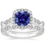 PT Sapphire Tiara Halo Diamond Bridal Set (1/3 ct. tw.), smalltop view