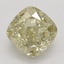 3.02 Ct. Fancy Brownish Greenish Yellow Cushion Diamond