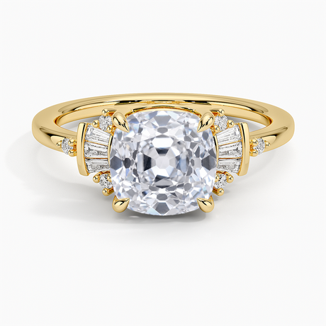 Art Deco Tapered Baguette Cluster Engagement Ring