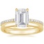 18K Yellow Gold Luxe Viviana Diamond Ring (1/3 ct. tw.) with 2mm Comfort Fit Wedding Ring