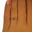 The Villette Ring, smalltop view on a hand