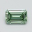 0.71 Ct. Fancy Vivid Green Emerald Lab Grown Diamond