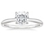 18K White Gold Freesia 2mm Solitaire Ring, smalltop view