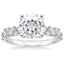 18K White Gold Olivetta Diamond Ring, smalltop view