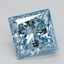 1.00 Ct. Fancy Vivid  Blue Princess Lab Grown Diamond