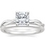 Platinum Twisted Vine Ring with Petite Comfort Fit Wedding Ring