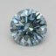 0.57 Ct. Fancy Vivid Green Blue Round Lab Grown Diamond