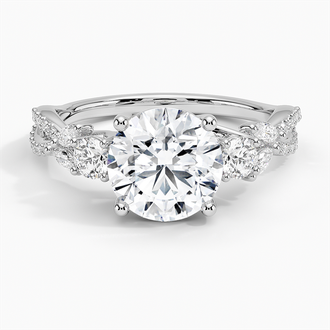 Luxe Willow Three Stone Diamond Ring - Brilliant Earth