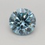 0.47 Ct. Fancy Vivid Blue Round Lab Grown Diamond