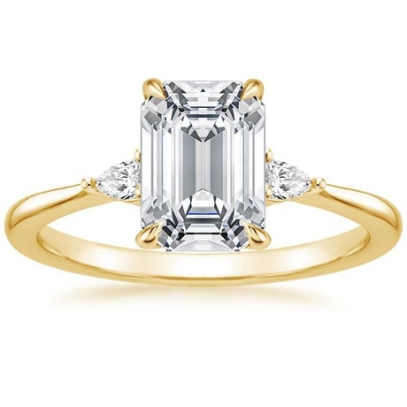 18K Yellow Gold Aria Contoured Diamond Bridal Set