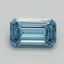 1.00 Ct. Fancy Vivid Blue Emerald Lab Grown Diamond