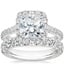 18K White Gold Sienna Halo Diamond Ring with Ellora Diamond Ring (7/8 ct. tw.)