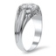 The Aira Ring, smalltop view on a hand