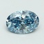 1.59 Ct. Fancy Vivid Blue Oval Lab Grown Diamond