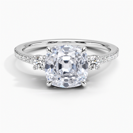 Lyra Three Stone Diamond Ring - Brilliant Earth