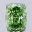 4.17 Ct. Fancy Vivid Green Cushion Lab Grown Diamond