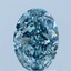 2.00 Ct. Fancy Intense Bluish Green Oval Lab Grown Diamond