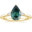 18K Yellow Gold Aria Perfect Fit Three Stone Diamond Ring, smalltop view