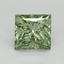 1.12 Ct. Fancy Vivid Pacific Green Princess Lab Grown Diamond