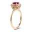 The Yolande Ring, smalltop view on a hand