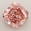 3.75 Ct. Fancy Vivid Brownish Pink Cushion Lab Grown Diamond