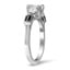 Trillion Trellis Black Diamond Ring, smallside view