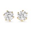 The Celisse Earrings, smalltop view on a hand