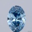 1.50 Ct. Fancy Vivid Blue Oval Lab Grown Diamond