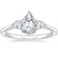 18K White Gold Petite Opera Three Stone Diamond Ring (1/4 ct. tw.), smalltop view