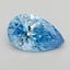 1.05 Ct. Fancy Vivid  Blue Pear Lab Grown Diamond