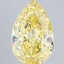 3.02 Ct. Fancy Intense Yellow Pear Lab Grown Diamond