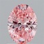 1.01 Ct. Fancy Vivid Pink Oval Lab Grown Diamond