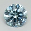 7.02 Ct. Fancy Vivid Blue Round Lab Grown Diamond