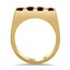 Four Stone Garnet and Diamond Wedding Ring, smallside view