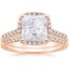 14KR Moissanite Odessa Diamond Ring (1/5 ct. tw.) with Sonora Diamond Ring (1/8 ct. tw.), smalltop view